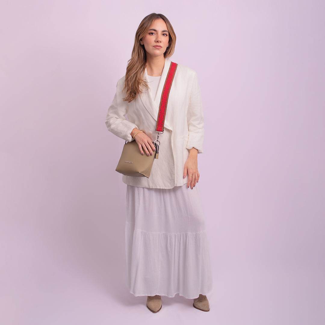 RDH BEIGE | STRAP ROJO - Rio de Hilares