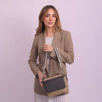 COMPLETE BEIGE | WALLET NEGRA | STRAP BLANCO Y NEGRO - Rio de Hilares