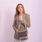 COMPLETE BEIGE | WALLET NEGRA | STRAP BLANCO Y NEGRO - Rio de Hilares