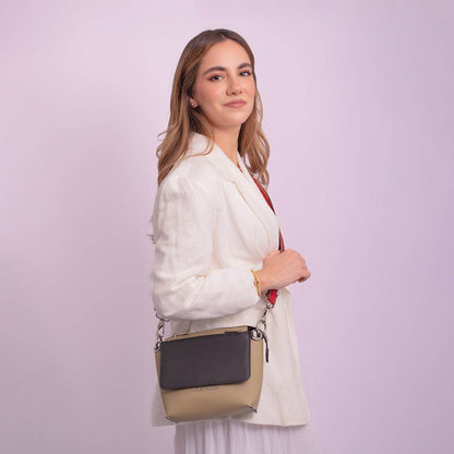 COMPLETE BEIGE | WALLET NEGRA | STRAP ROJO - Rio de Hilares