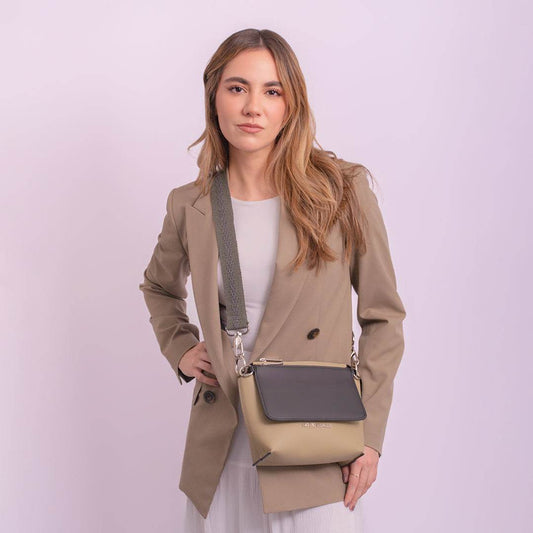 COMPLETE BEIGE | WALLET NEGRA | STRAP VERDE MILITAR - Rio de Hilares