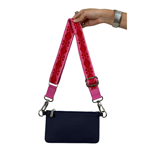 WALLET AZUL NAVY | STRAP ROSA ROJO