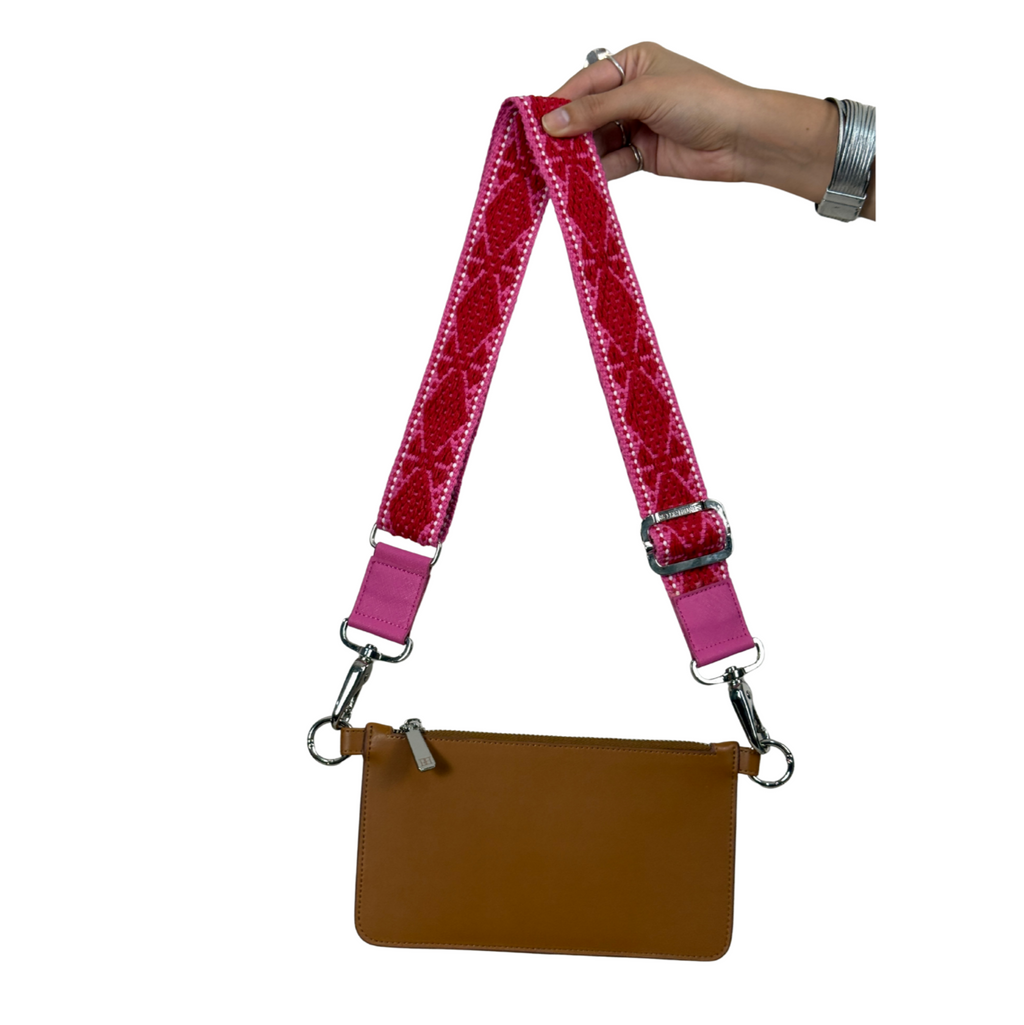 WALLET CAMEL | STRAP ROSA ROJO