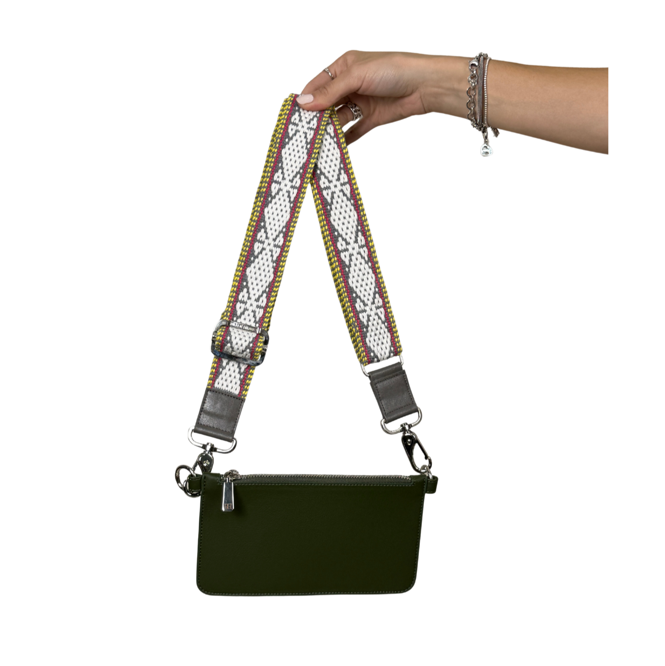 WALLET VERDE | GRIS, BLANCO, ROSA