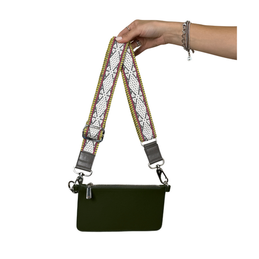 WALLET VERDE | GRIS, BLANCO, ROSA