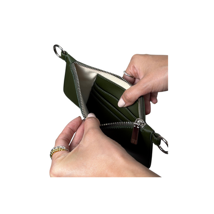 WALLET VERDE | GRIS, BLANCO, ROSA