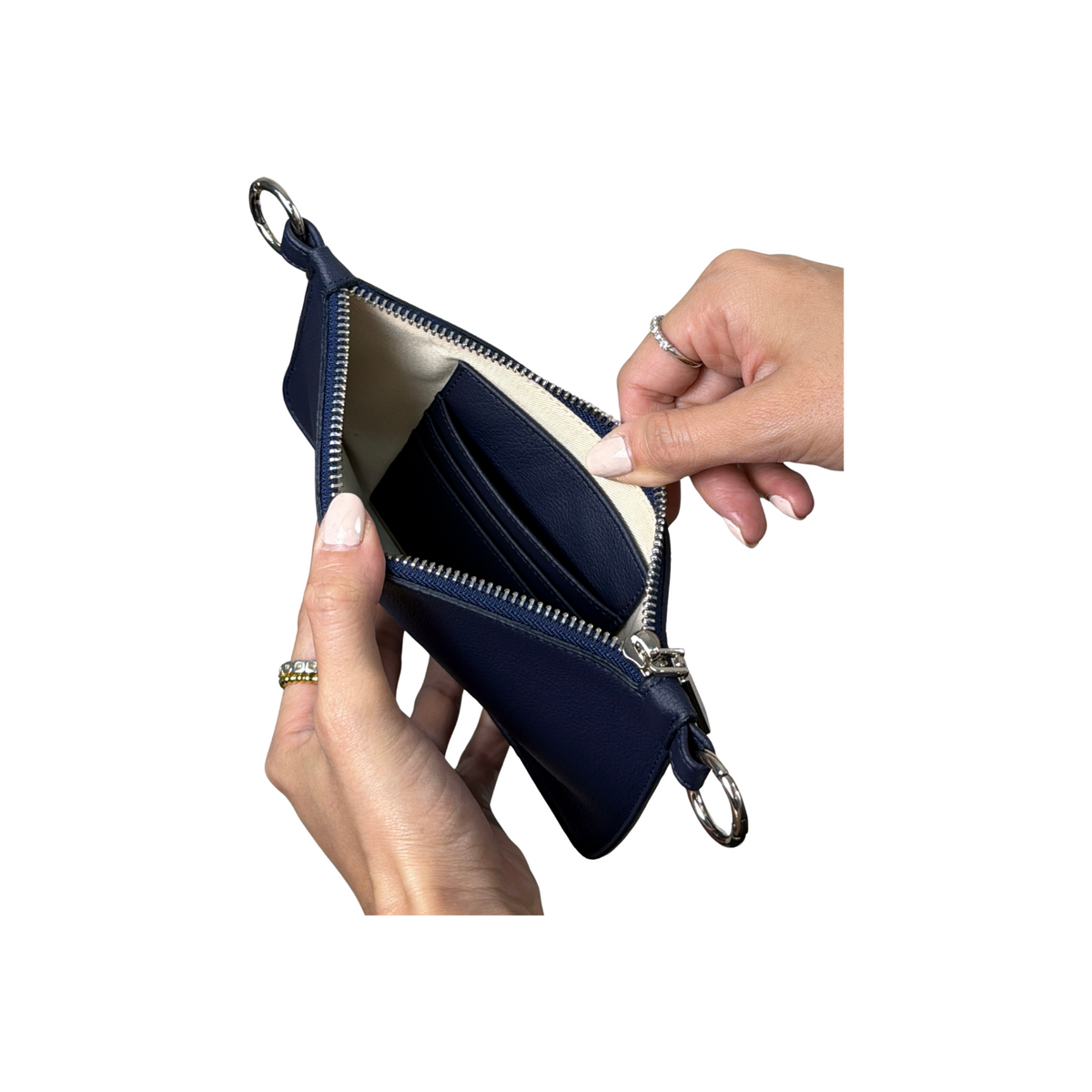 WALLET AZUL NAVY | STRAP BEIGE