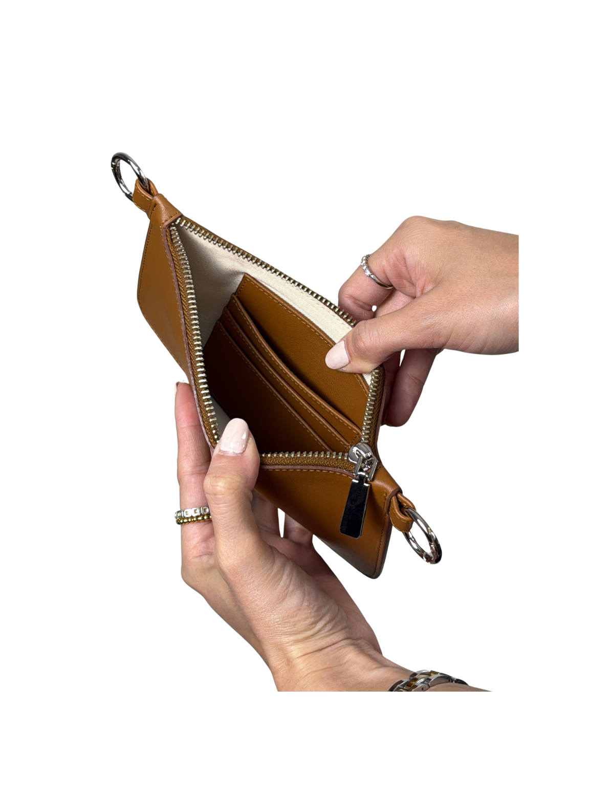 WALLET CAMEL | STRAP NEGRO