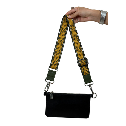 WALLET NEGRA | STRAP VERDE